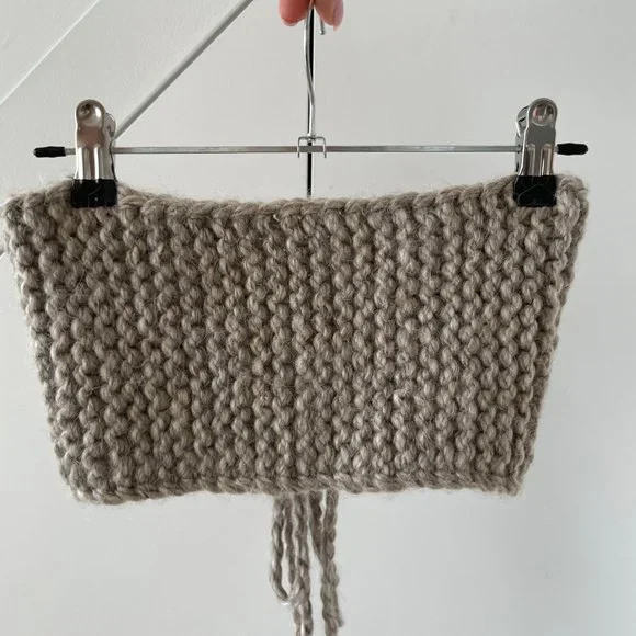 STONE | Knit Tie Up Top - Picture 3 of 4